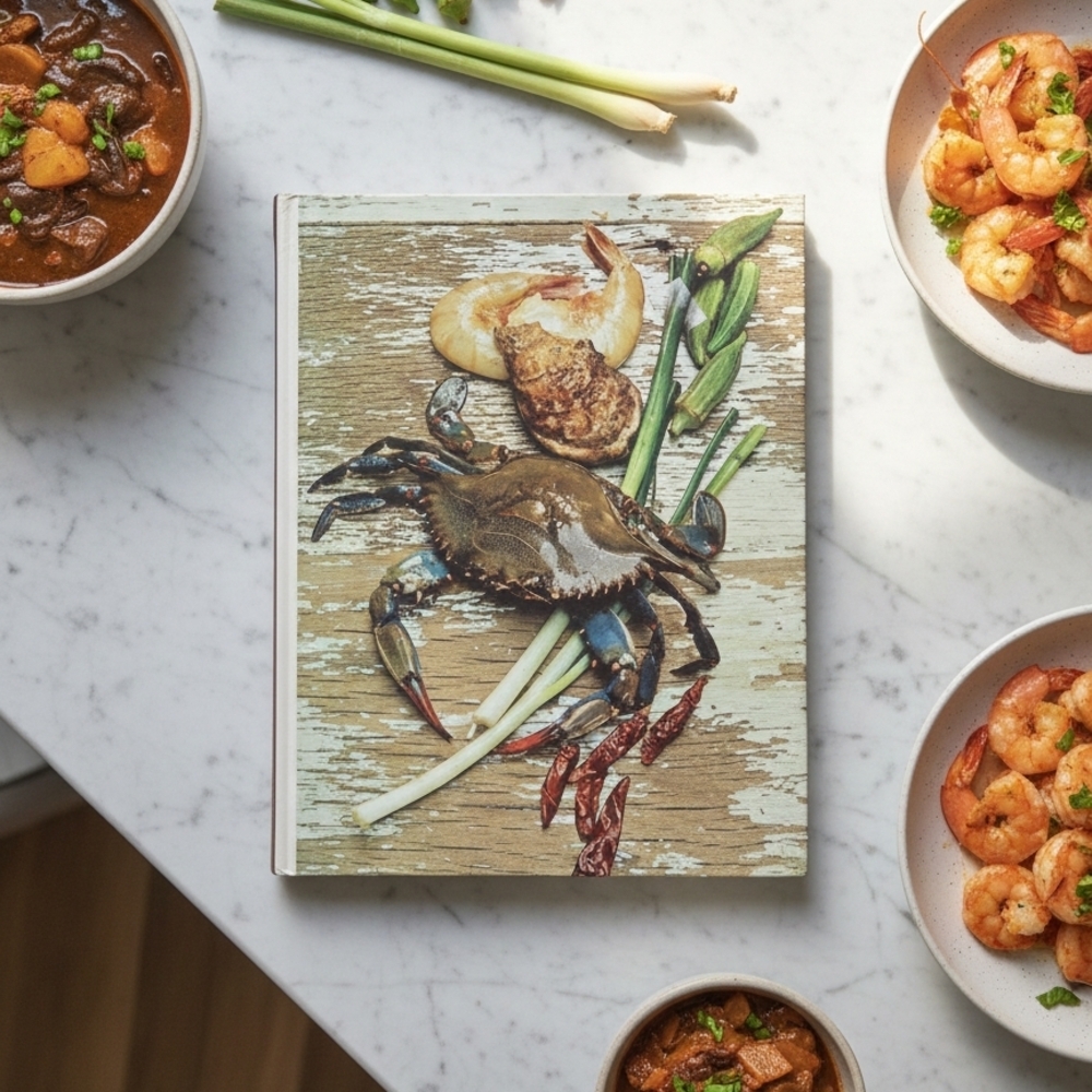 Seafood Recipe Book with Crab and Shrimp Cover